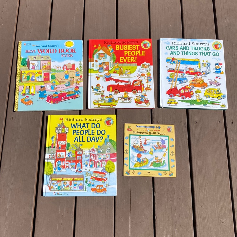 Richard Scarry book lot - 5 books!
